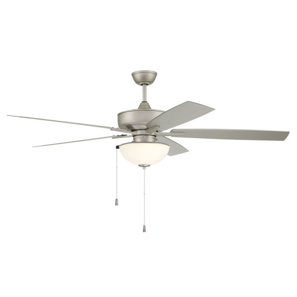 Super Pro Painted Nickel 60-Inch LED Ceiling Fan with White Frost Glass, image 7