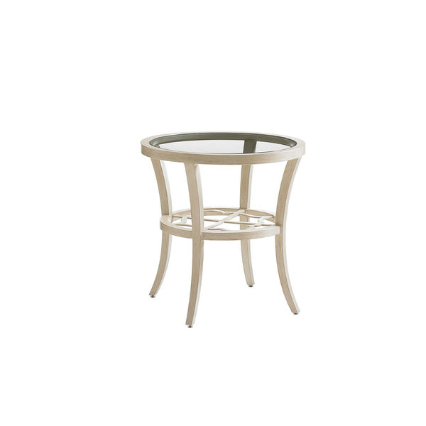 Misty Garden Ivory Round End Table, image 1