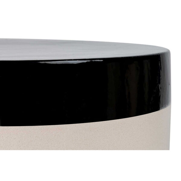 Provenance Signature Ceramic Serenity Grazed Side Table in Jet and Sand, image 3