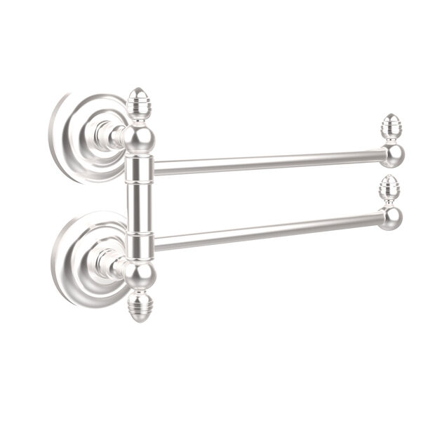 Que New Collection 2 Swing Arm Towel Rail, Satin Chrome, image 1
