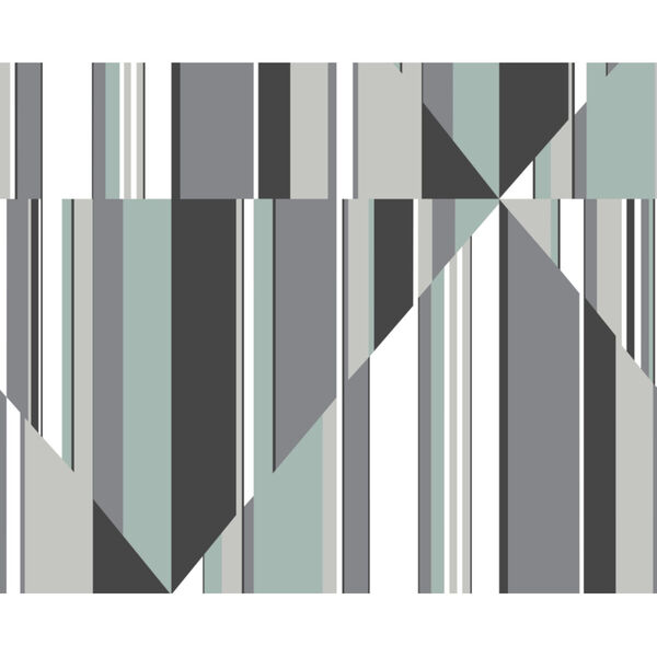 Mural Resource Library Gray Pinwheel Stripe Wallpaper, image 2