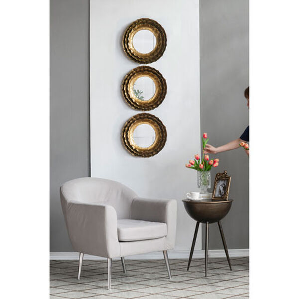 Gold Round Wall Mirror, image 4