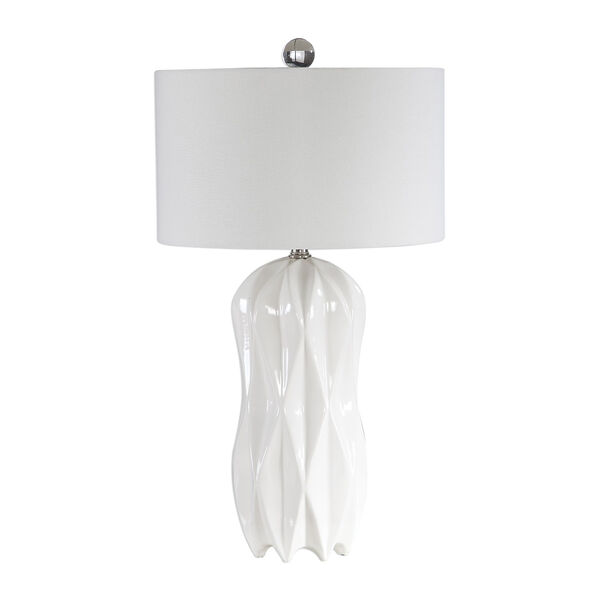 Malena Glossy White One-Light Table Lamp, image 2