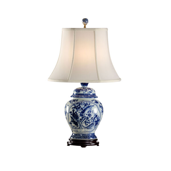 Fledgling Blue and White Table Lamp, image 1