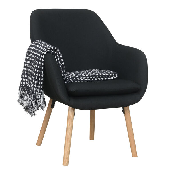 Charlotte Black Accent Chair, image 2