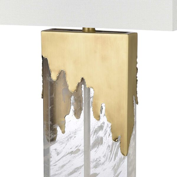 Custom Blend Clear and Brass One-Light Table Lamp, image 5