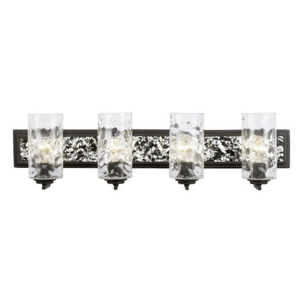 Hammer Time Carbon and Polished Stainless Four-Light Bath Vanity, image 2