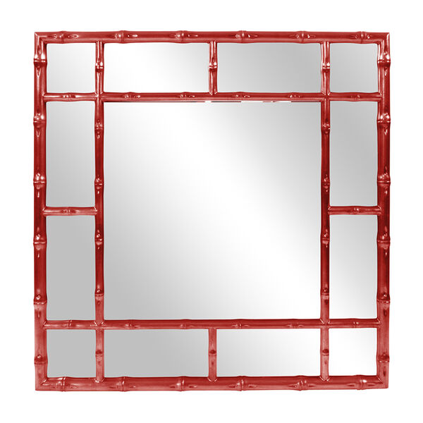 Bamboo Glossy Red Mirror, image 1