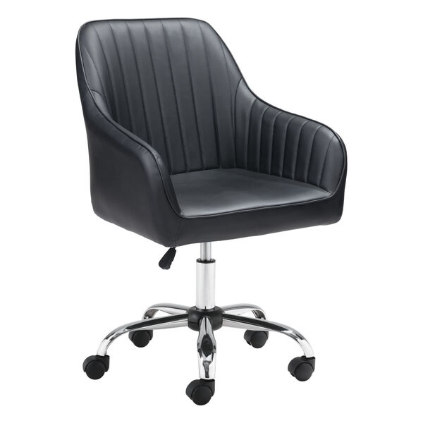 Curator Black and Silver Office Chair, image 1