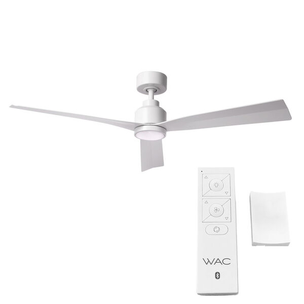 Clean Matte White 52-Inch LED Ceiling Fan, image 3