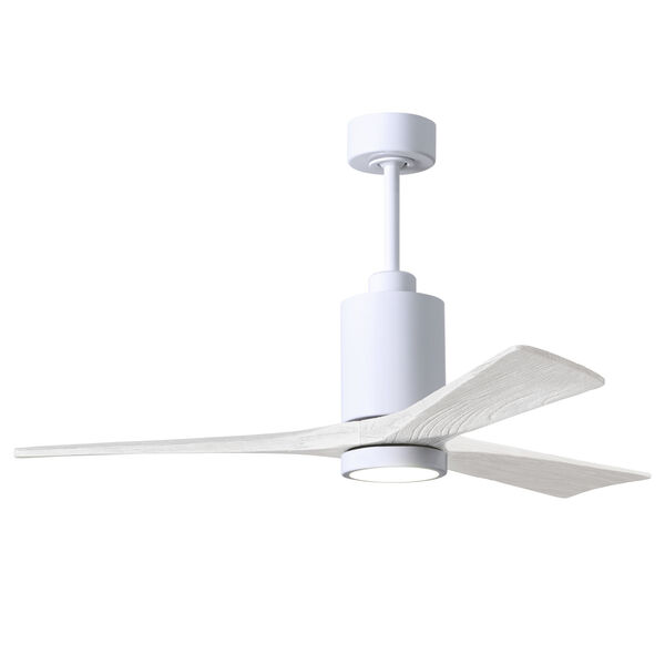 Patricia-3 Gloss White 60-Inch Ceiling Fan with LED Light Kit, image 1