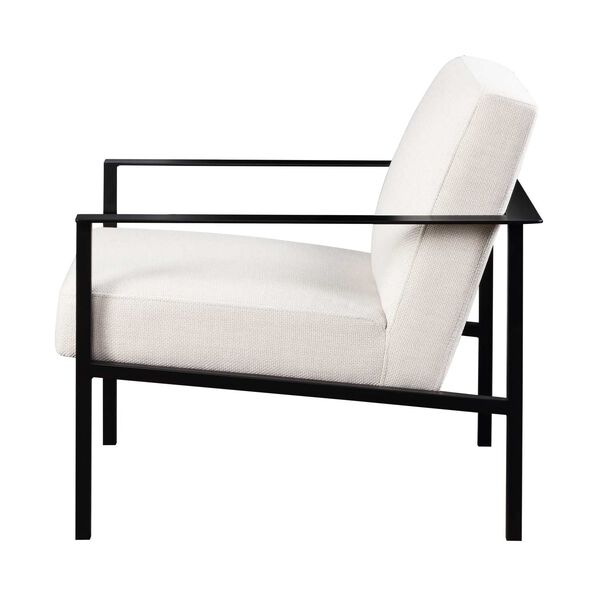 Milano Oatmeal and Matte Black Accent Chair, image 4
