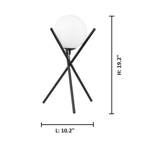 Salvezinas Black One-Light Table Lamp, image 4