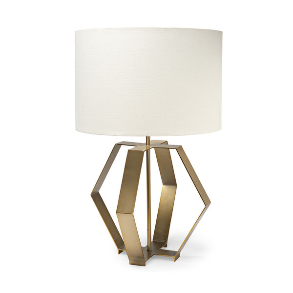 Edwards Gold and Cream One-Light Table Lamp, image 1