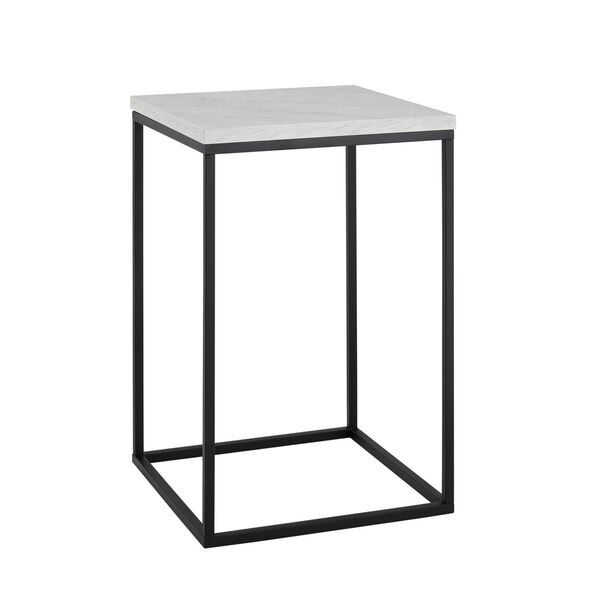 White Marble Side Table, image 2