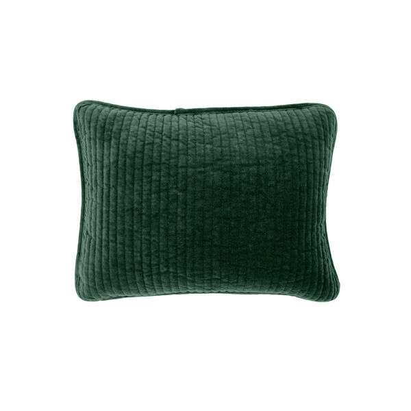 Stonewashed Velvet Emerald 12 In. X 16 In. Throw Pillow, image 1