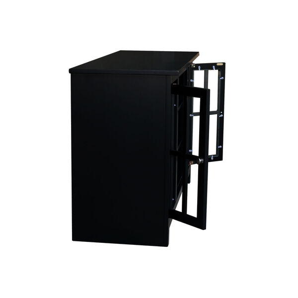 Black 48-Inch TV Stand with Two Door, image 6