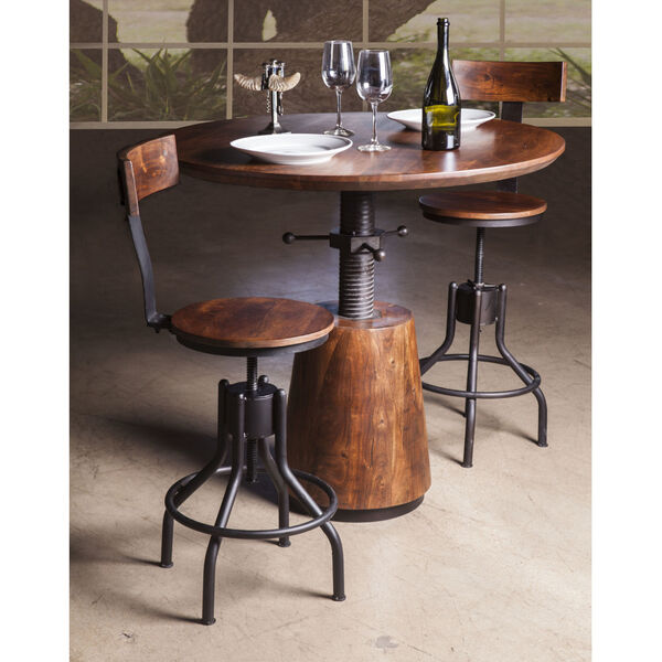 Amici Walnut and Antique Zinc Dining Table, image 5
