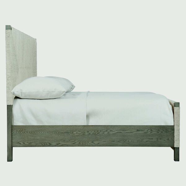 Alannis White Oak and Rustic Gray Woven Panel Bed, image 3