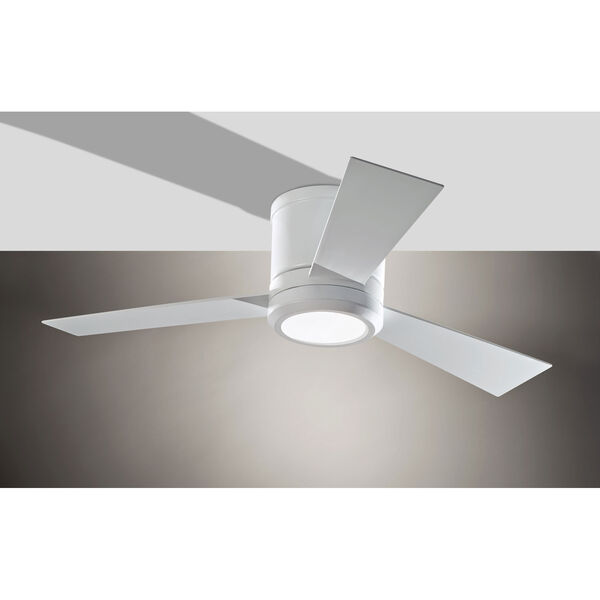 Clarity II Rubberized White 42-Inch LED Hugger Ceiling Fan, image 1
