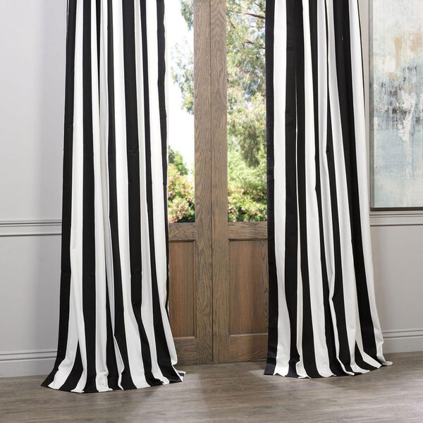 Cabana Black Printed Cotton Curtain 108 x 50, image 4