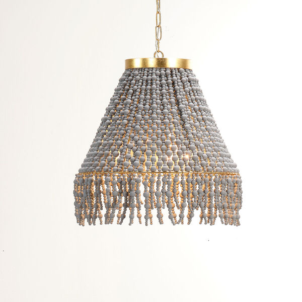 Gray Angelou Beaded Cone Chandelier, image 2
