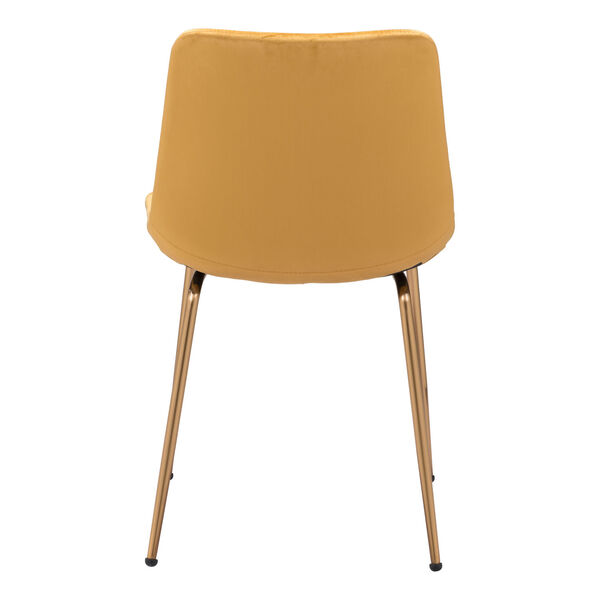 Tony Yellow and Gold Dining Chair, Set of Two, image 5