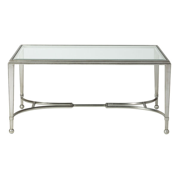 Metal Designs Silver 42-Inch Sangiovese Rectangular Cocktail Table, image 2