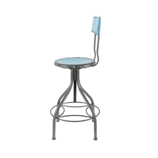 Gray Iron and Metal Bar Chair, image 6