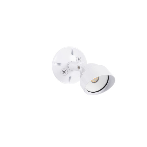 White One-Light Outdoor Security Flood, image 1