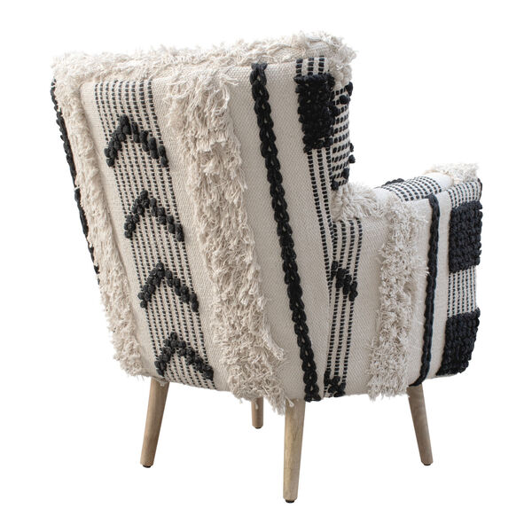 Quixote Black, White and Natural Accent Chair, image 6
