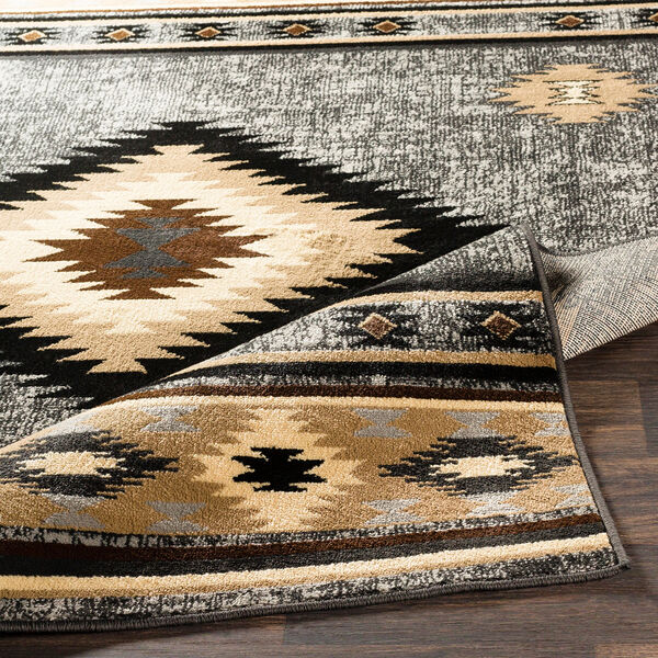 Paramount Charcoal and Tan Rectangular: 6 Ft. 7 In. x 9 Ft. 6 In. Rug, image 5