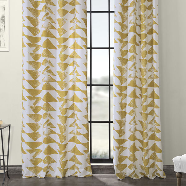 Triad Gold Grommet Printed Cotton Twill Single Panel Curtain 50 x 120, image 4