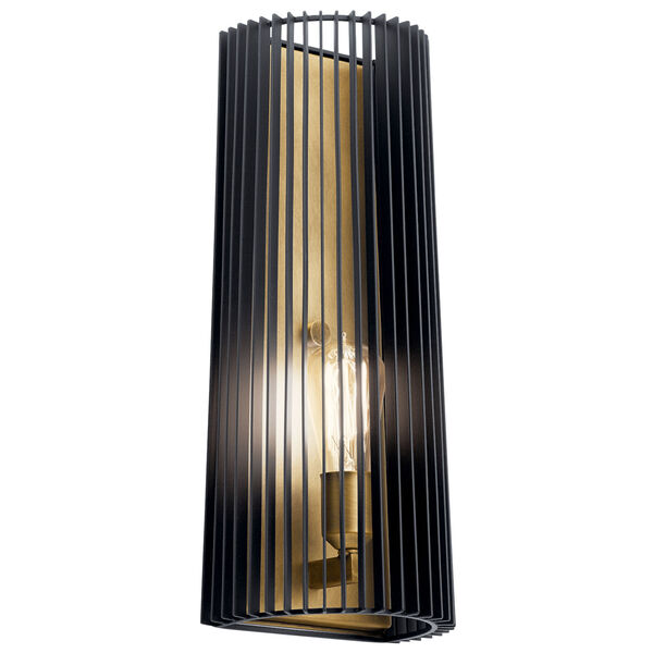 Linara Black Seven-Inch One-Light Wall Sconce, image 1