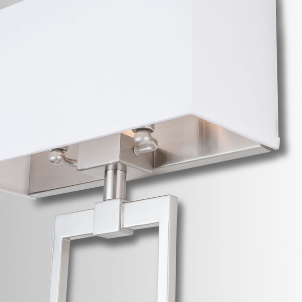 Brushed Nickel Two-Light Sconce, image 3