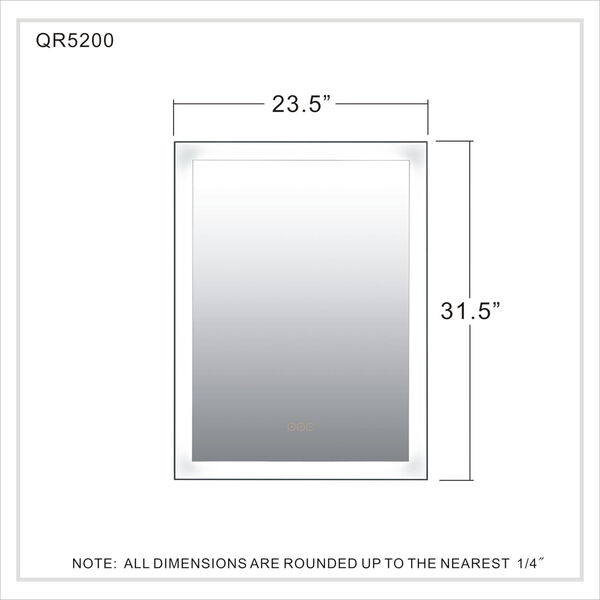 Greer Matte Black 23-Inch Integrated LED Lighted Mirror, image 7