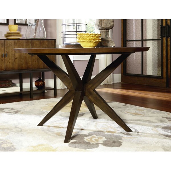 Kateri Hazelnut with Ebony Exteriors Pedestal Table, image 4