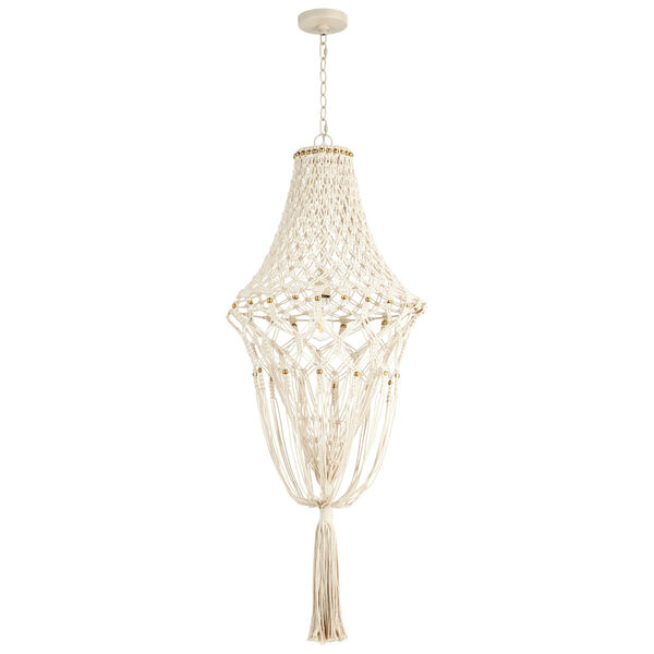 Antique French White 21-Inch One-Light Pendant, image 1