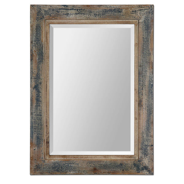 Bozeman Blue and Aged Wood 37.75-Inch Mirror, image 2