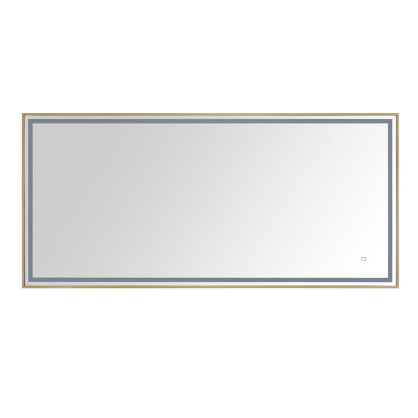 Brushed Gold 59-Inch LED Mirror, image 2