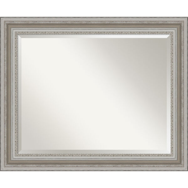 Parlor Silver 34W X 28H-Inch Bathroom Vanity Wall Mirror, image 1