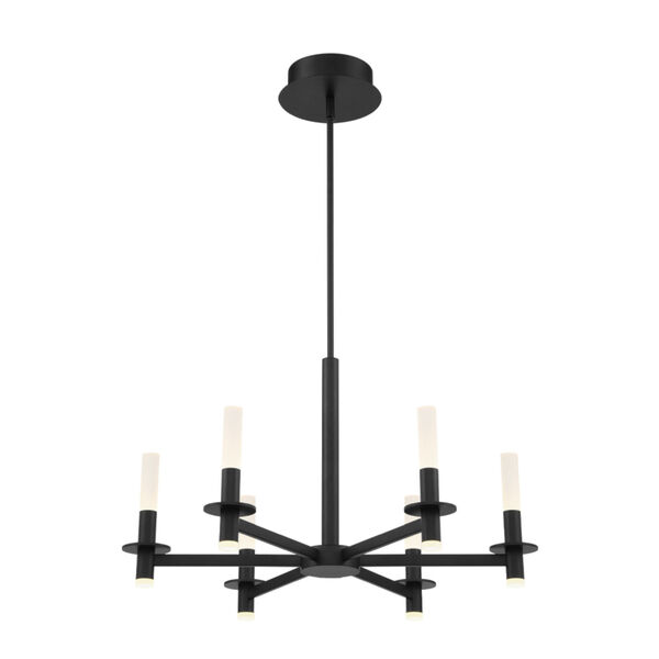 Torna Matte Black Six-Light LED Chandelier, image 1