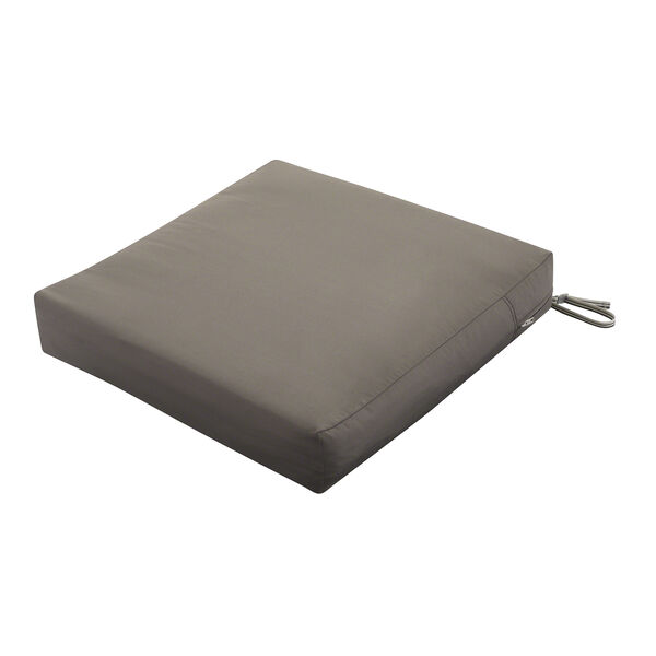 Maple Dark Taupe 25 In. x 25 In. Square Patio Seat Cushion, image 1
