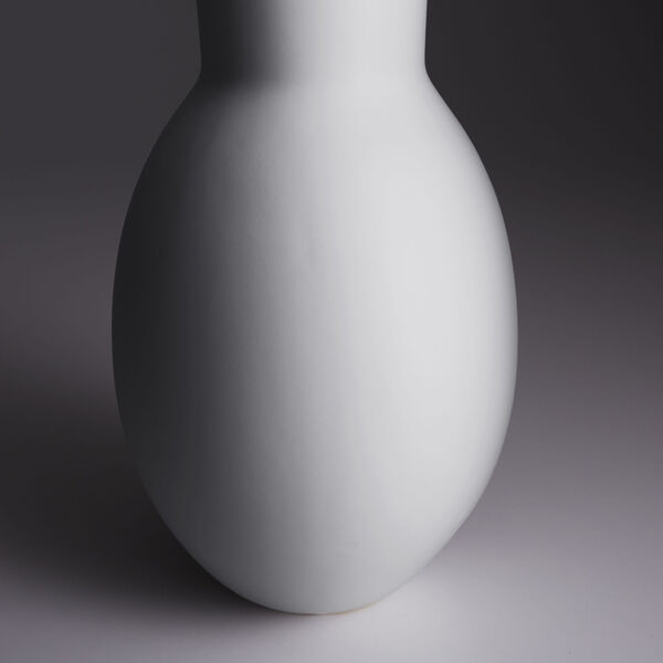 Matte White 9-Inch Impressive Impression Vase, image 2