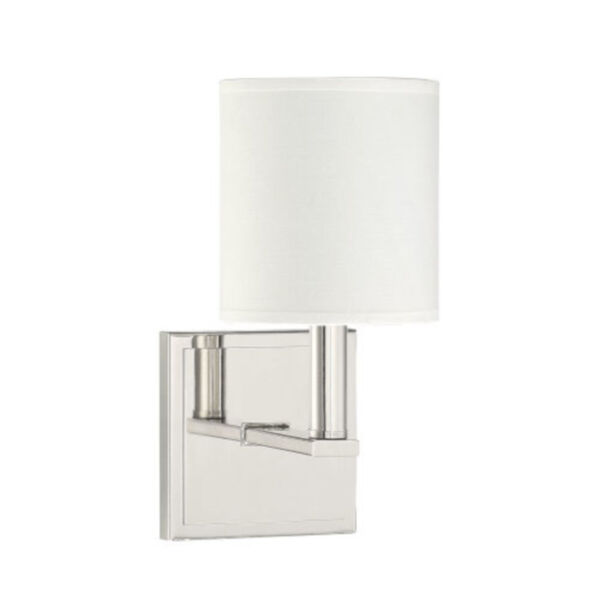 York Polished Nickel One-Light Wall Sconce, image 2