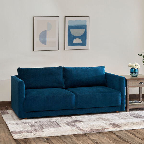 Signature Navy Blue 76-Inch Sofa with Back Cushions, image 3