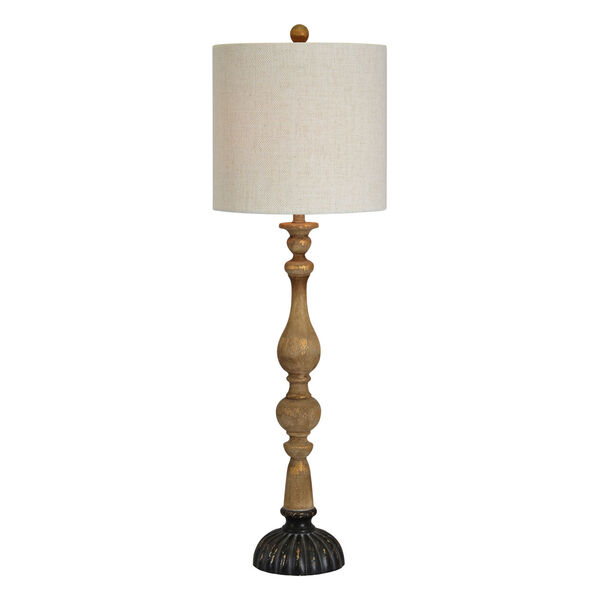James Rustic Wood One-Light 45-Inch Table Lamp Set of Two, image 1