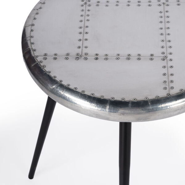 Yeager Silver Metal Aviator Side Table, image 4