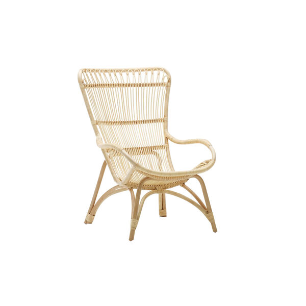 Monet Natural Rattan Highback Lounge Chair, image 1