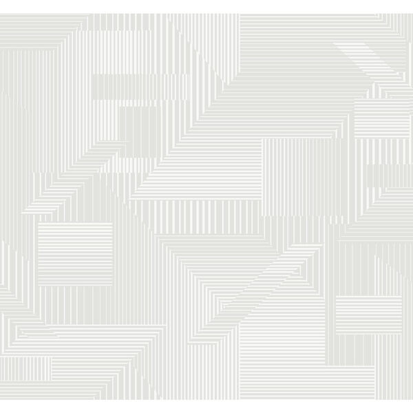 Stripes Resource Library Gray and White All Lined Up Wallpaper – SAMPLE SWATCH ONLY, image 1